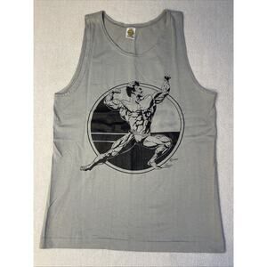 VTG 1985 Medallion Muscle Beach Tank Top Hayes Signed Bodybuilding Single Stitch